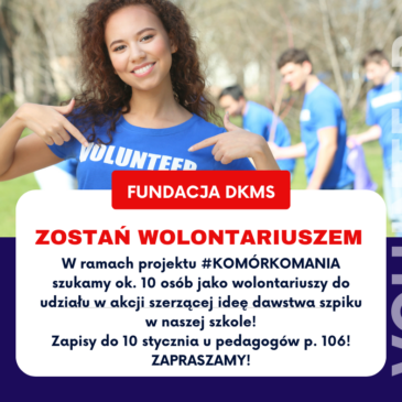 Zostań wolontariuszem DKMS